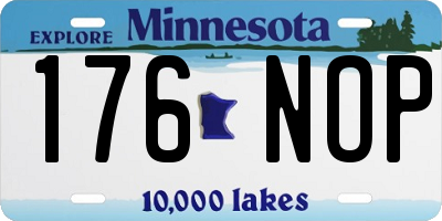 MN license plate 176NOP