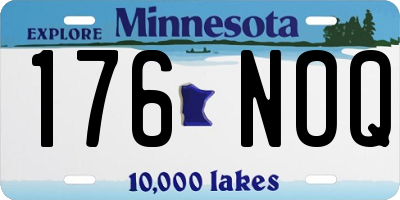 MN license plate 176NOQ