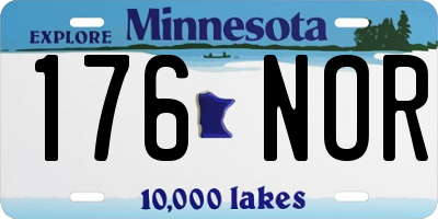 MN license plate 176NOR