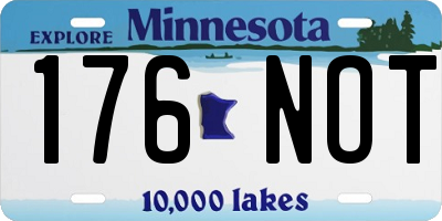 MN license plate 176NOT