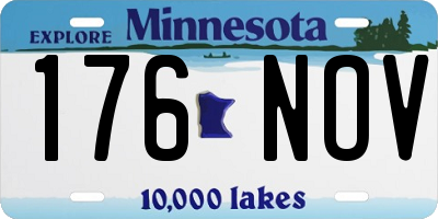 MN license plate 176NOV