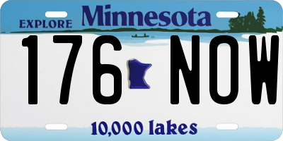 MN license plate 176NOW
