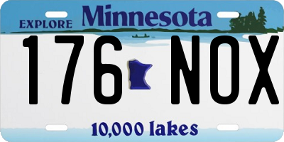 MN license plate 176NOX