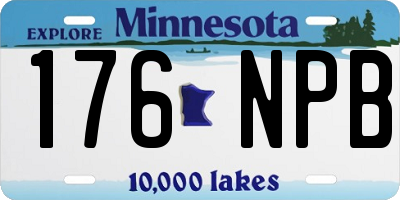 MN license plate 176NPB