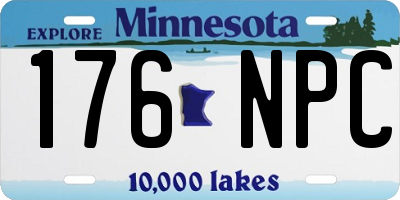 MN license plate 176NPC