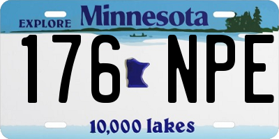 MN license plate 176NPE