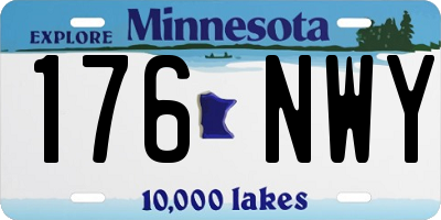 MN license plate 176NWY