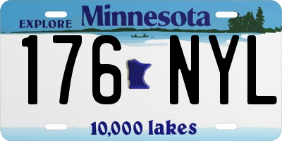 MN license plate 176NYL