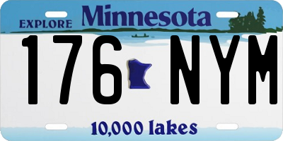 MN license plate 176NYM