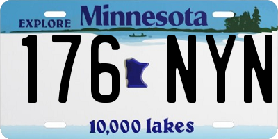 MN license plate 176NYN