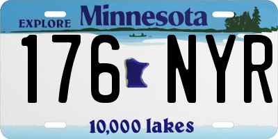 MN license plate 176NYR