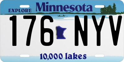 MN license plate 176NYV