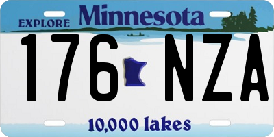 MN license plate 176NZA