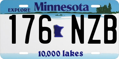 MN license plate 176NZB
