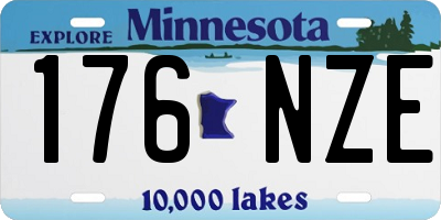 MN license plate 176NZE
