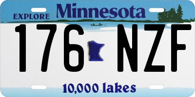 MN license plate 176NZF