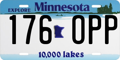 MN license plate 176OPP
