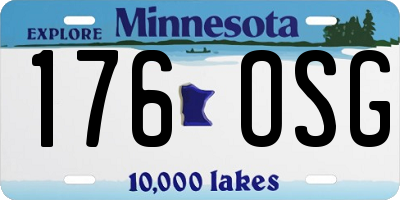 MN license plate 176OSG