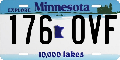 MN license plate 176OVF