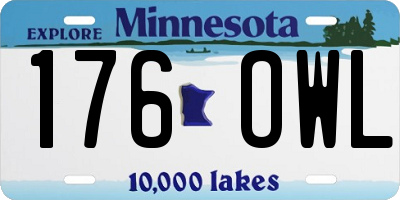 MN license plate 176OWL