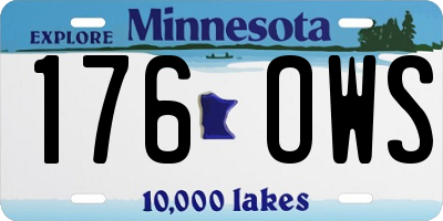 MN license plate 176OWS