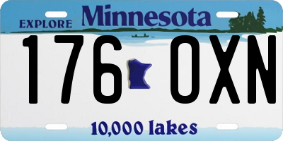 MN license plate 176OXN