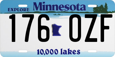 MN license plate 176OZF