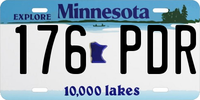 MN license plate 176PDR