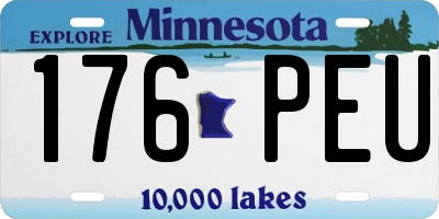 MN license plate 176PEU