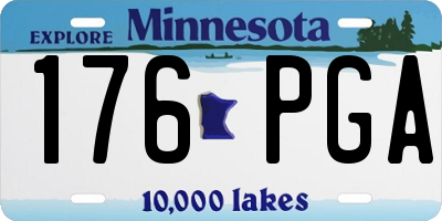 MN license plate 176PGA