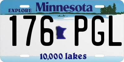 MN license plate 176PGL