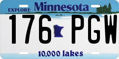 MN license plate 176PGW