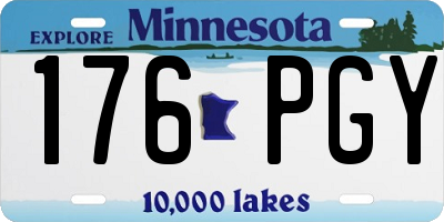 MN license plate 176PGY