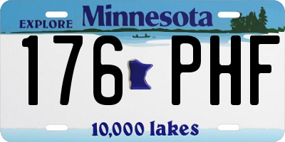 MN license plate 176PHF