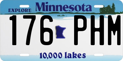 MN license plate 176PHM