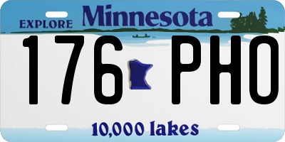 MN license plate 176PHO