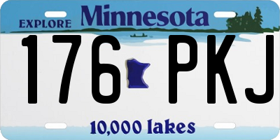 MN license plate 176PKJ