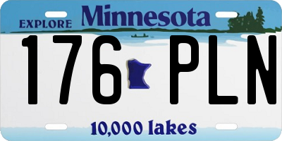 MN license plate 176PLN