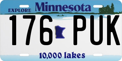 MN license plate 176PUK