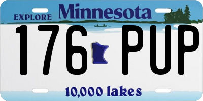 MN license plate 176PUP