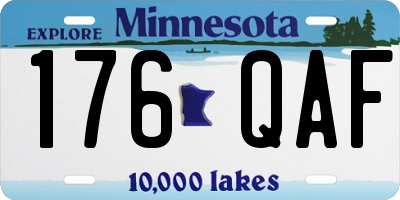 MN license plate 176QAF