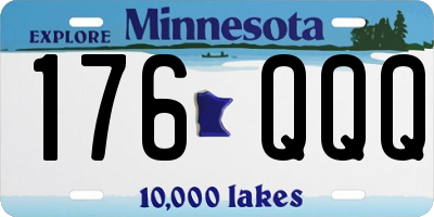 MN license plate 176QQQ