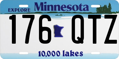 MN license plate 176QTZ