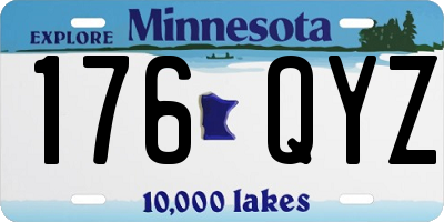 MN license plate 176QYZ