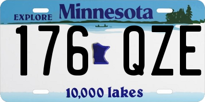 MN license plate 176QZE