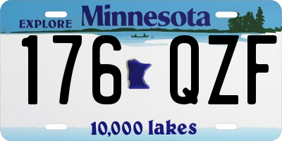 MN license plate 176QZF