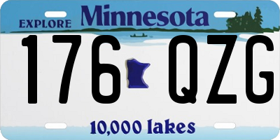 MN license plate 176QZG
