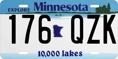 MN license plate 176QZK