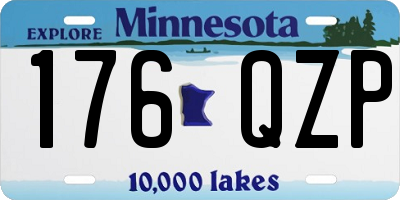 MN license plate 176QZP