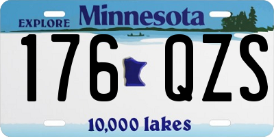 MN license plate 176QZS